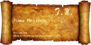 Tuma Melinda névjegykártya